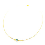 Teagan Blue Topaz Necklace | Gold - MTT Collective