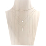 TEXTURED TRIANGLE NECKLACE SET | STERLING SILVER | SET OF 3 - MTT Collective