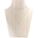 TEXTURED TRIANGLE NECKLACE SET | STERLING SILVER | SET OF 3 - MTT Collective