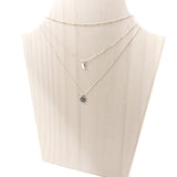 Textured Vermeil Charm Necklace Set | Silver - MTT Collective