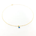Tina Blue Lab Opal Necklace | Gold - MTT Collective