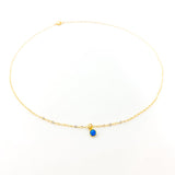 Tina Blue Lab Opal Necklace | Gold - MTT Collective