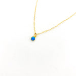 Tina Blue Lab Opal Necklace | Gold - MTT Collective