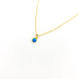 Tina Blue Lab Opal Necklace | Gold - MTT Collective