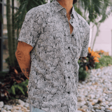 Too Many Lines - Zebra Black 7 Seas Button Up - MTT Collective