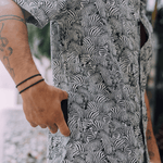 Too Many Lines - Zebra Black 7 Seas Button Up - MTT Collective