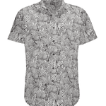 Too Many Lines - Zebra Black 7 Seas Button Up - MTT Collective