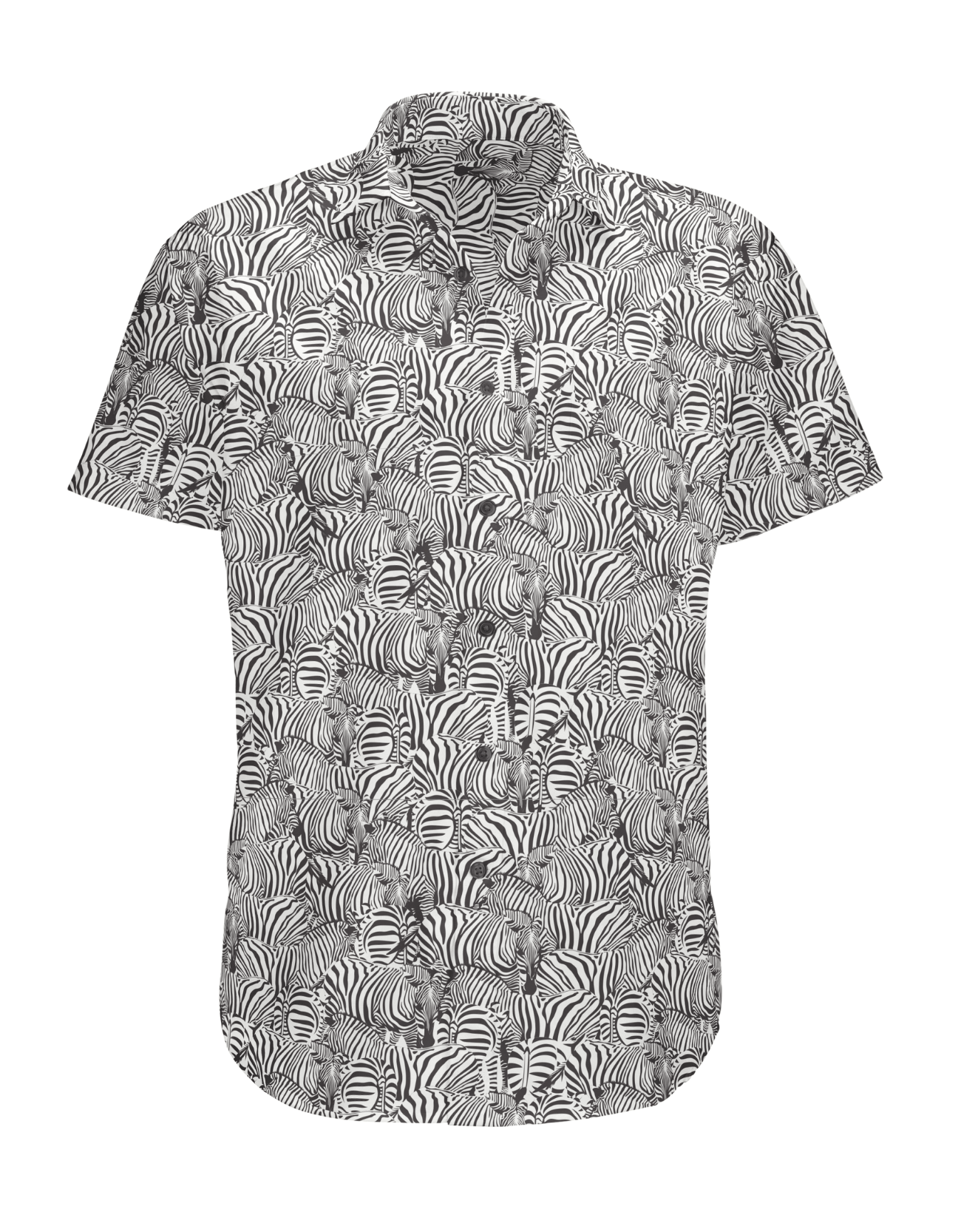 Too Many Lines - Zebra Black 7 Seas Button Up - MTT Collective