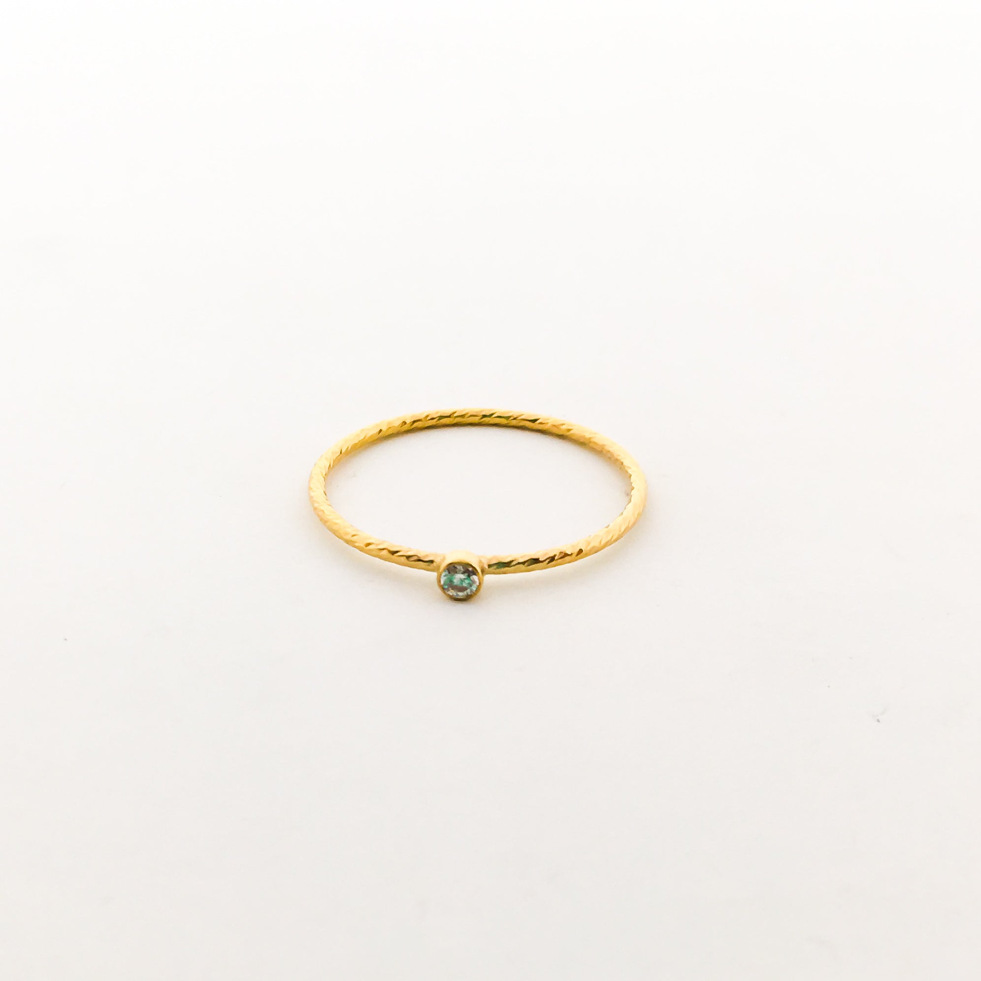 Twisted Cubic Zirconia Stacking Rings |Gold - MTT Collective