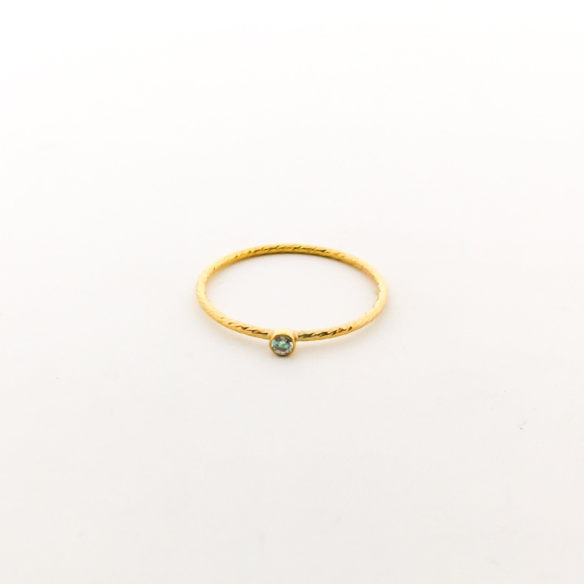Twisted Cubic Zirconia Stacking Rings |Gold - MTT Collective