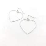 Twisted Large Heart Earrings | Silver - MTT Collective