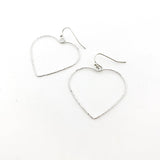 Twisted Large Heart Earrings | Silver - MTT Collective