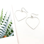 Twisted Large Heart Earrings | Silver - MTT Collective