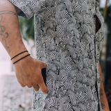 Too Many Lines - Zebra Black 7 Seas Button Up - MTT Collective