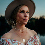 Vivian Dainty Semicircle Disc Necklace - MTT Collective