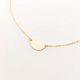 Vivian Dainty Semicircle Disc Necklace - MTT Collective