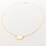 Vivian Dainty Semicircle Disc Necklace - MTT Collective