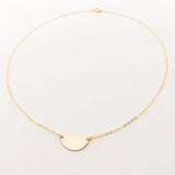 Vivian Dainty Semicircle Disc Necklace - MTT Collective