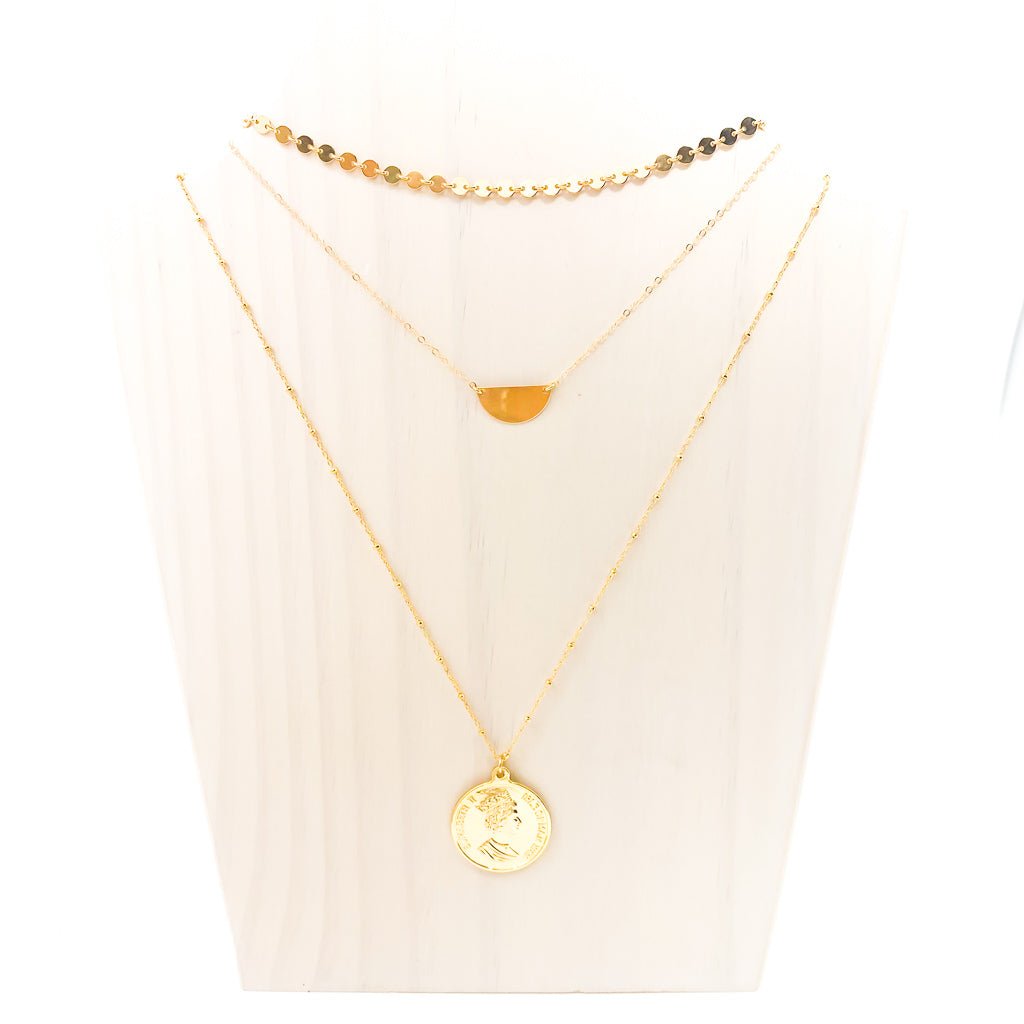 Vivian Semicircle Necklace Set | Gold - MTT Collective