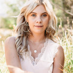 Zoe Brushed Hanging Hoop Earrings - MTT Collective